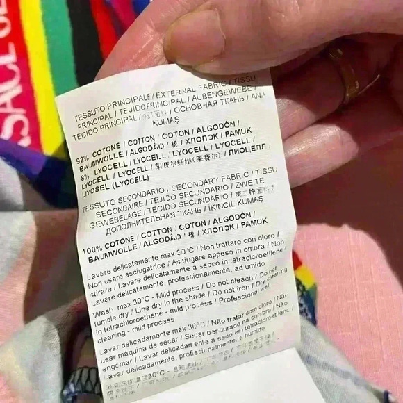 Versace Jeans Couture Pride Project Rainbow T Shirt Womens Size 6 - Picture 11 of 14